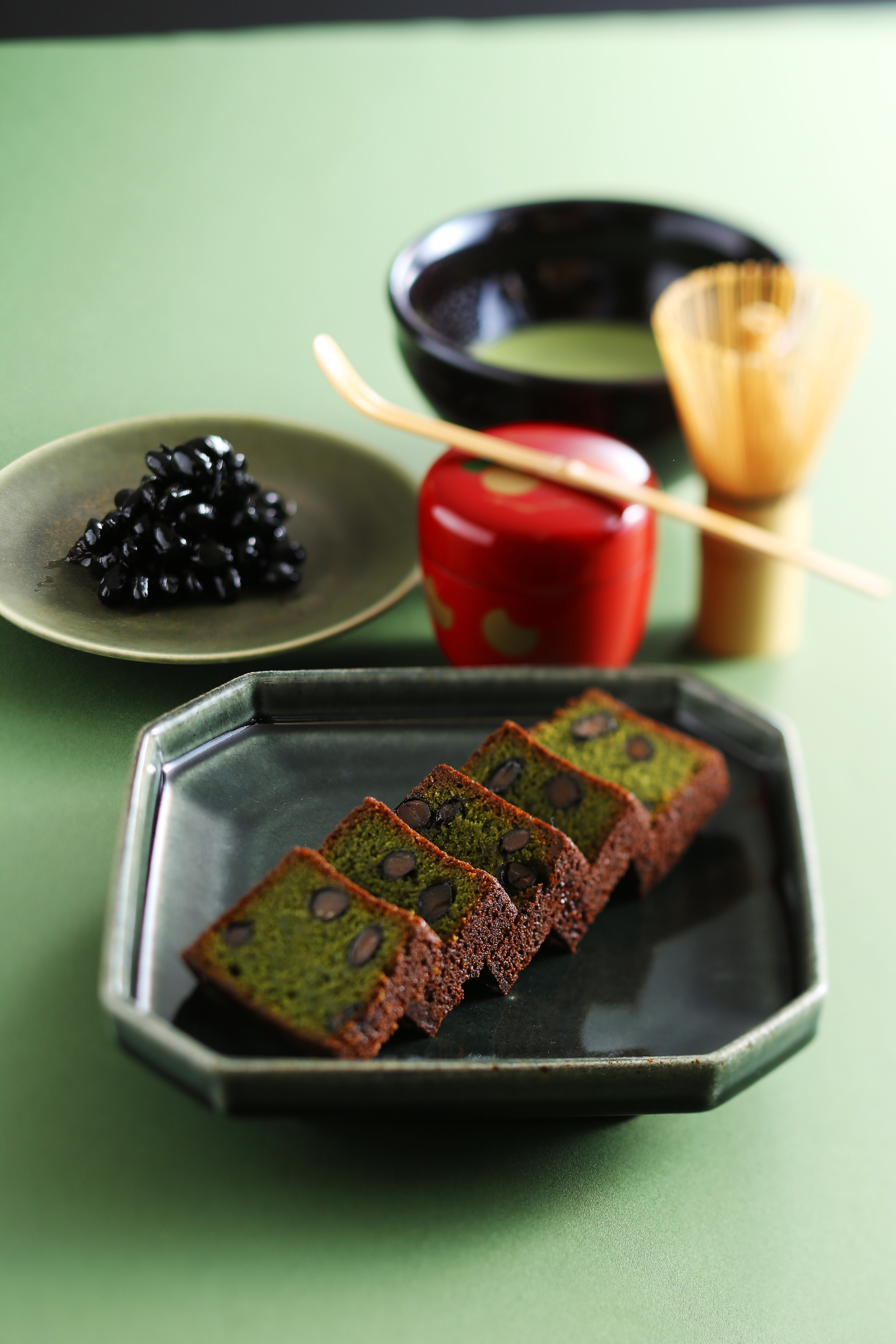 丹波黒豆と抹茶のパウンドケーキ