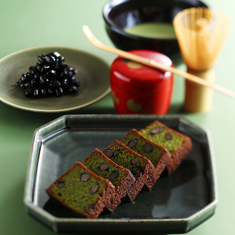 丹波黒豆と抹茶のパウンドケーキ